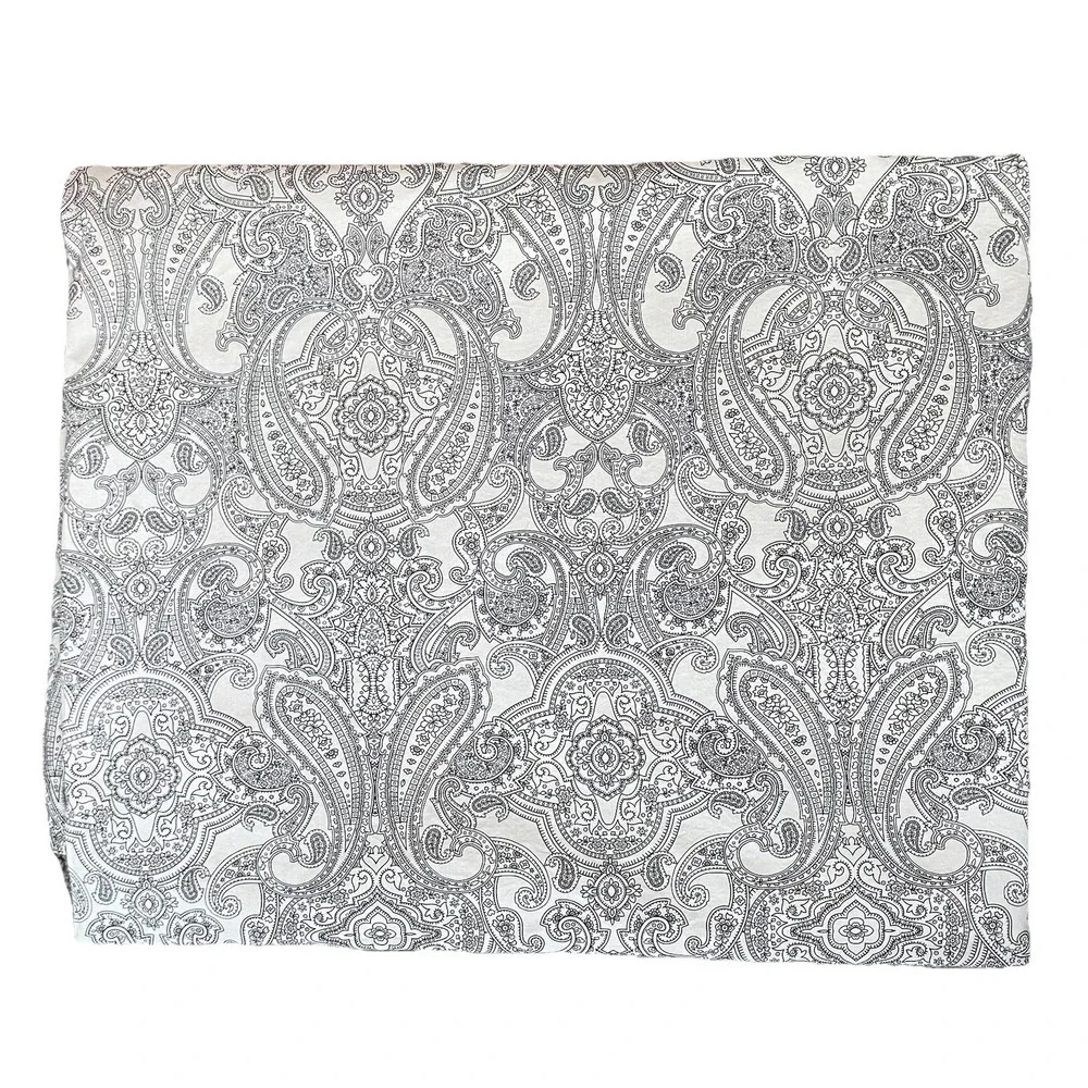 IKEA Duvet cover King Paisley Cream Gray Jattevallmo Country Cottage